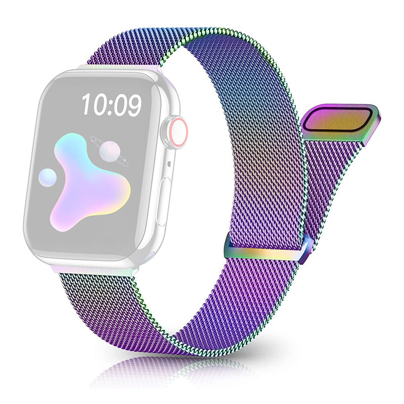 For Apple Watch Ultra 2 49mm Series 9 45mm SE (2023) 44mm Ultra 49mm 8 7 45mm 6 5 4 SE (2022) SE 44mm 3 2 1 42mm Magnetic Mesh Metal Watch Band Adjustable Clasp Loop Strap For Apple Watch Ultra 2 49mm Series 9 45mm SE (2023) 44mm Ultra 49mm 8 7 45mm 6 5 4 SE (2022) SE 44mm 3 2 1 42mm Magnetic Mesh Metal Watch Band Adjustable Clasp Loop Strap